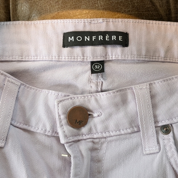 Monfrere Brando Slim Fit 5 Pocket Stretch Jeans Light Purple, Size 32 x 32 - Picture 5 of 10
